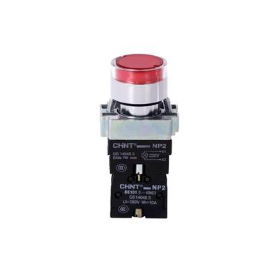 Zhengtai NP2 Series Red LED Flat Push Button