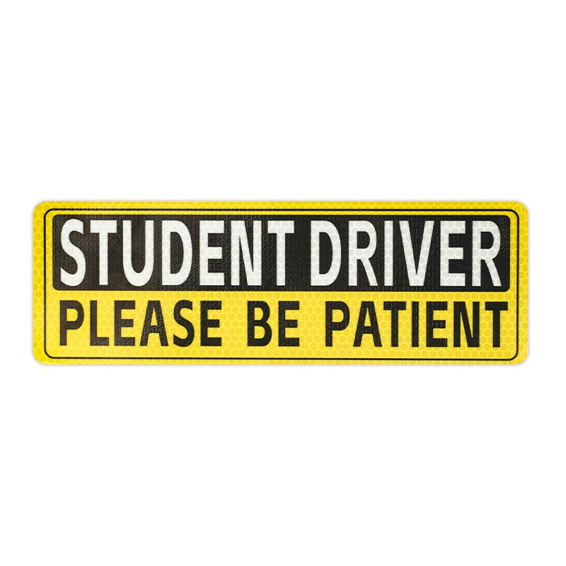 Cross-Border Creative Magnetic Tile Safety Reminder Car Sticker: Please Drive Patiently