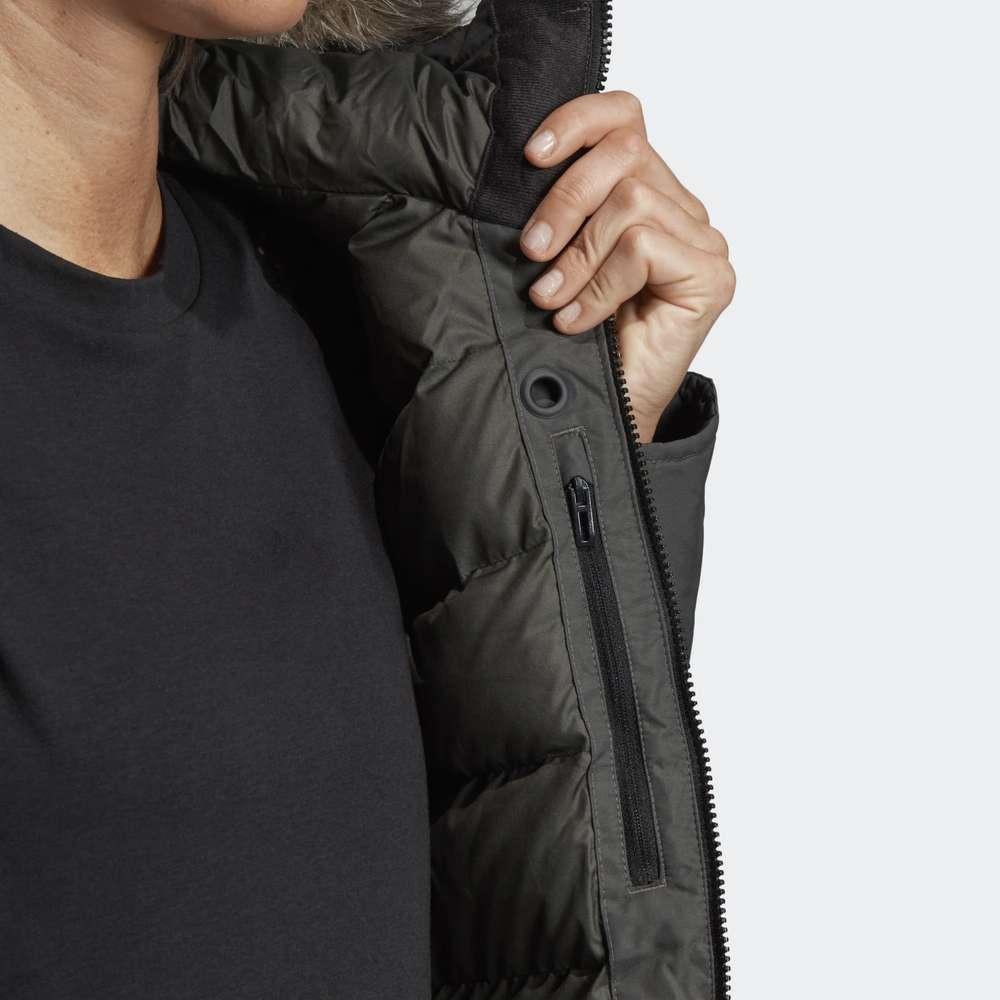 adidas Fashionable Comfortable Warm Hooded Long Sleeve Down Jacket Women Outerwear Black DZ1498
