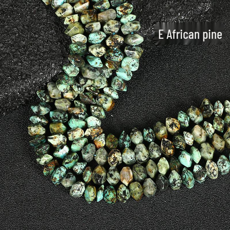 Jade Rhodochrosite Prehnite Sunstone Hawk's Eye Irregular Faceted Beads