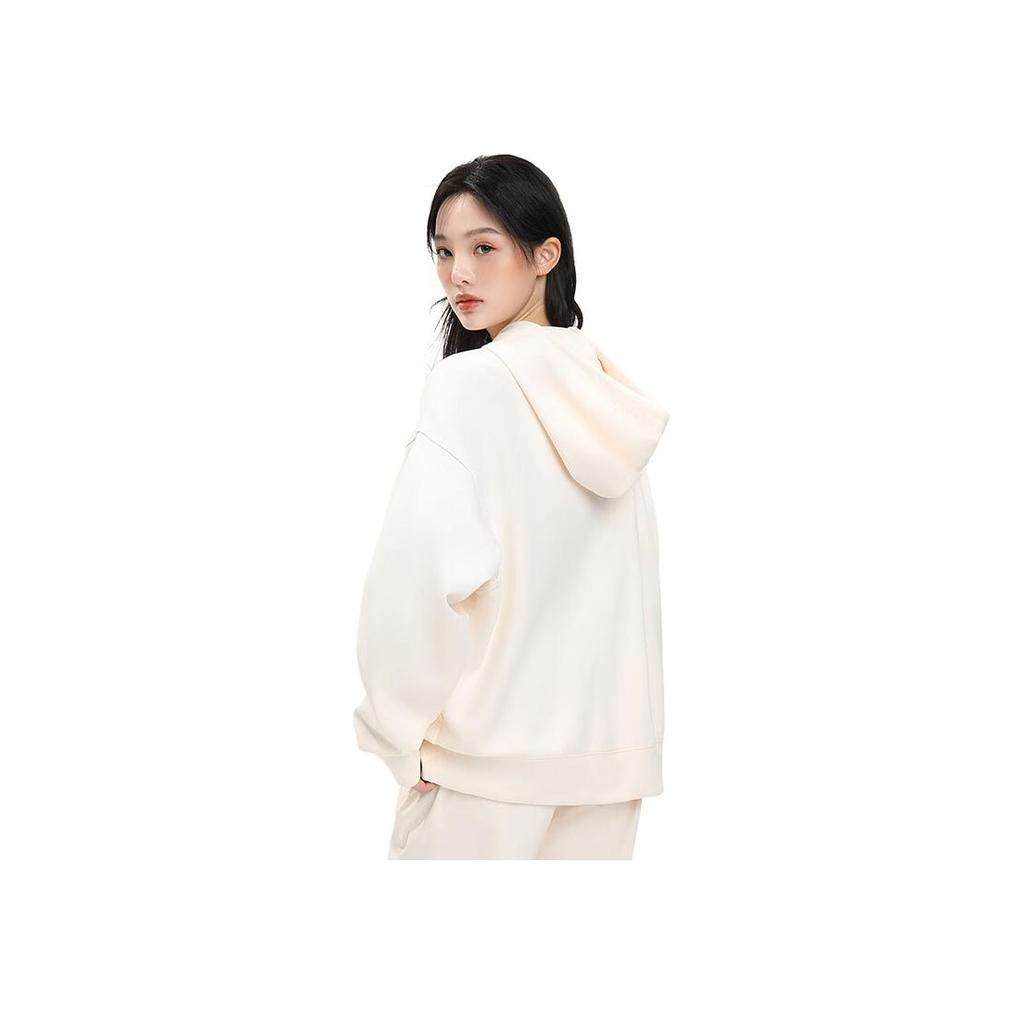 Anta Lifestyle Series Letter Pullover Sweatshirt Women tops Corn-White 162338722-3