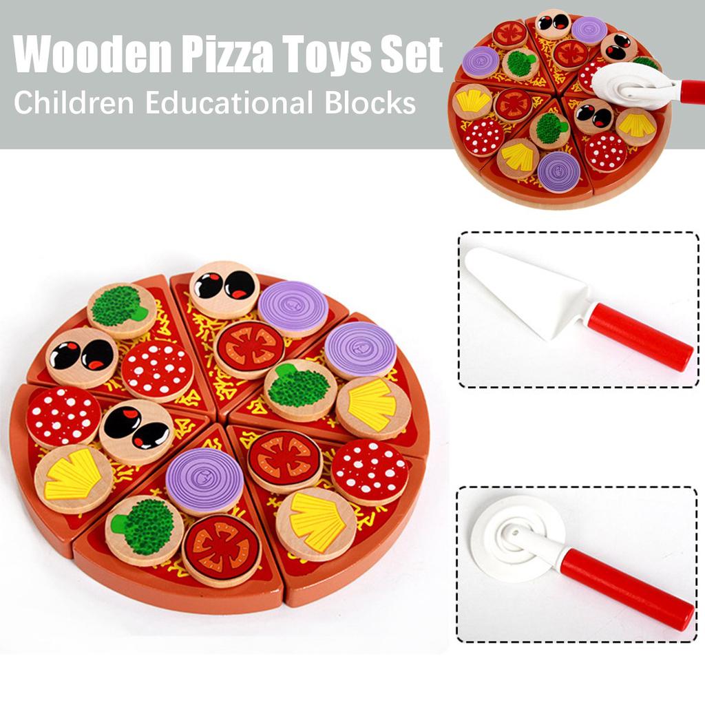 wooden pizza set