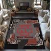 Rammstein Crystal Velvet Rug, Custom Name Text Personalized Non‑Slip Floor Mat for Home Decor Gift