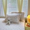 Solstice Floral Pillowcase Set - 2pcs 100% Cotton Ruffled Fundas de Almohada, Cushion Cover