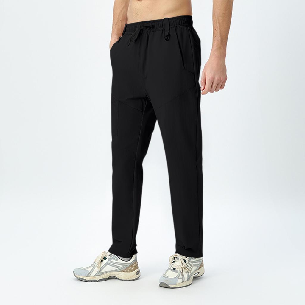 Men's And Women's Casual Sports Mountaineering Elastic Waist Trousers, Drawstring Breathable And Wear-resistant Multi-pocket Trousers