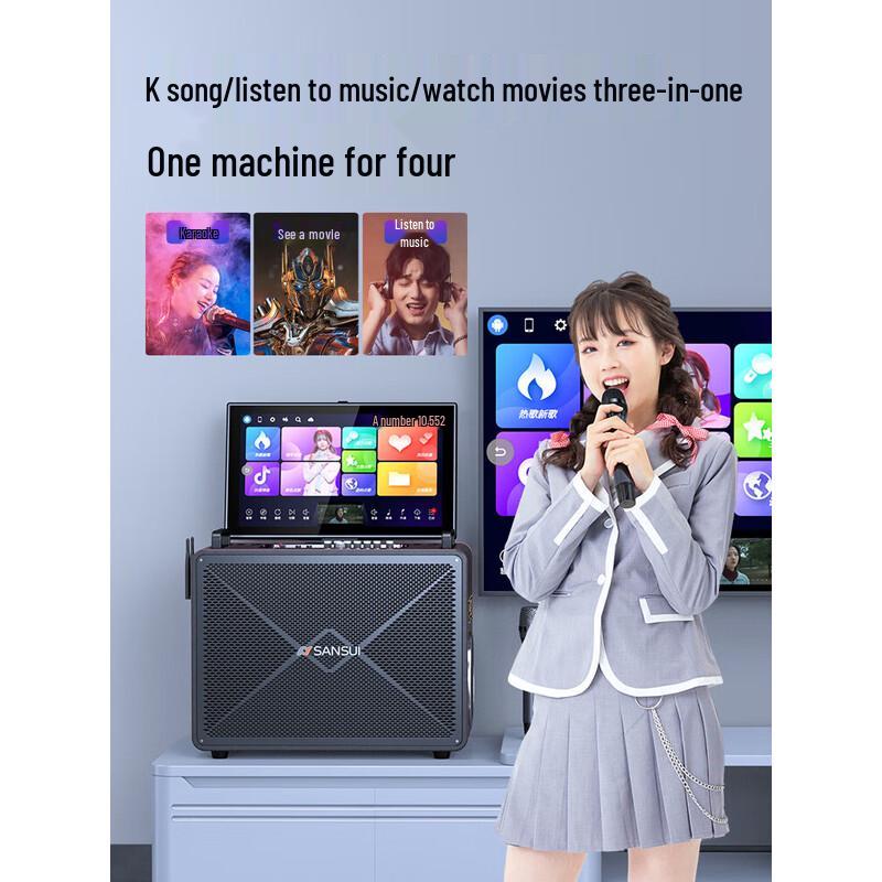 SANSUI C1 Portable Home KTV Speaker System CN Plug (adapter Included)