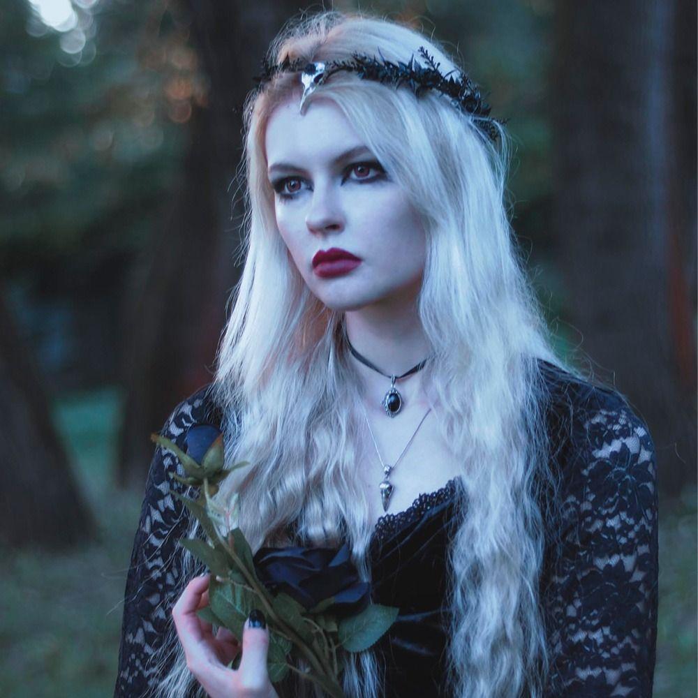 Costume Cosplay Black Flower Antler Crown Photoshoot Elf Headpiece Elven Princess Tiara  Wedding
