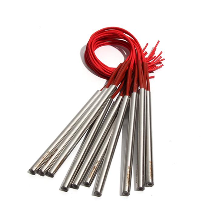 FCABA 10PCS 6mm 120~135mm 201SUS Single Head Dual Heating Tube 110V/220V/380V 200W Cartridge Heater Electric Resistance Element