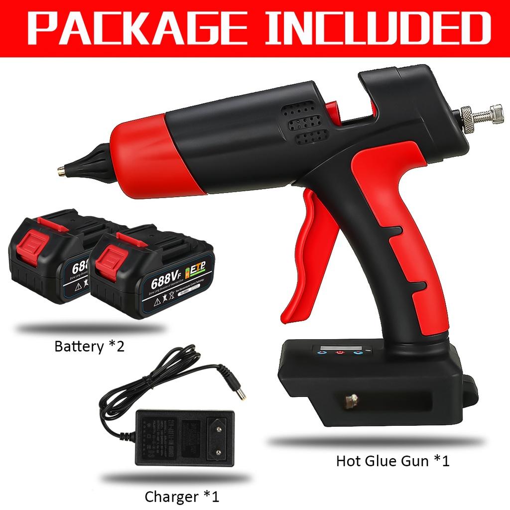 2000W 688VF Cordless Hot Melt Glue Gun Rechargeable Li-ion Battery High Power Home DIY Repair Tool For Battery 18V