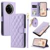 For Realme 14 Pro 5G Case Wallet Rhombus Grid PU Leather Phone Cover