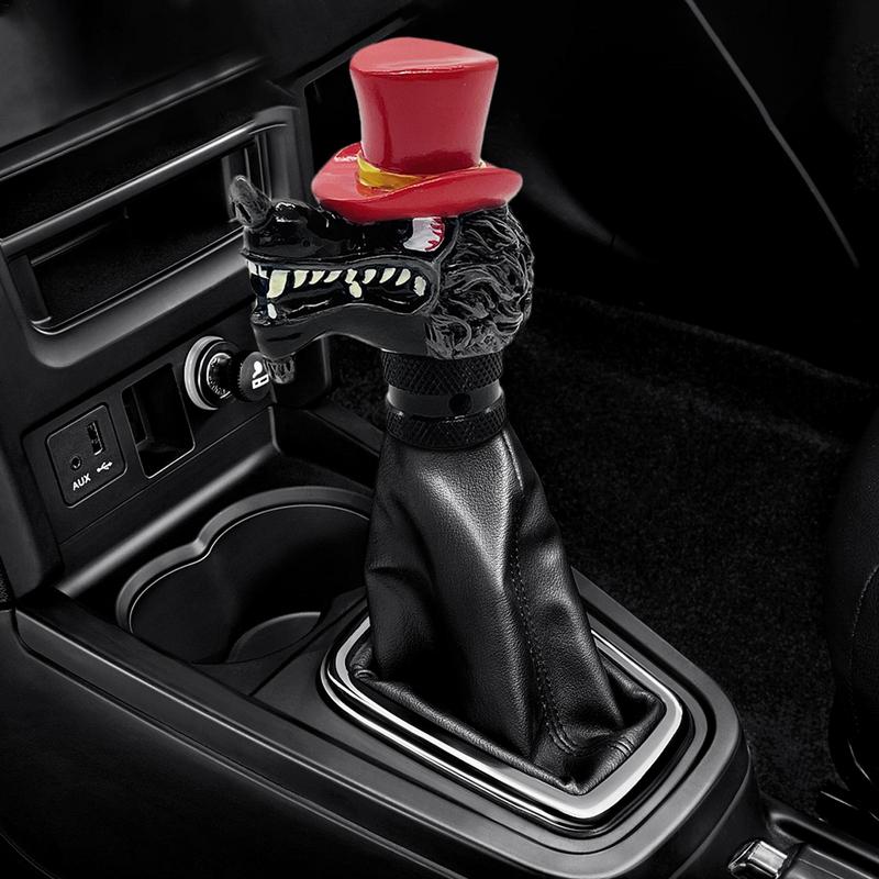 Knoflík řadicí páky ze slitiny akrylu Knoflík řadicí páky ve tvaru vlka pro automobily Ergonomický stabilní řadicí páka Dekorativní robustní rukojeť řazení pro