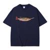 Fish Smoking Funny Vertebrata Lovers Meme T-shirts   Casual Cotton Vintage Short Sleeve T-shirt  Oversized T Shirt