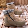 Men's Thick-soled Warm Shoes Men's Snow Boots Men's Anti-slip Zipper Flat Shoes Plush Outdoor Shoe Ankle Boots Zapatos Hombre