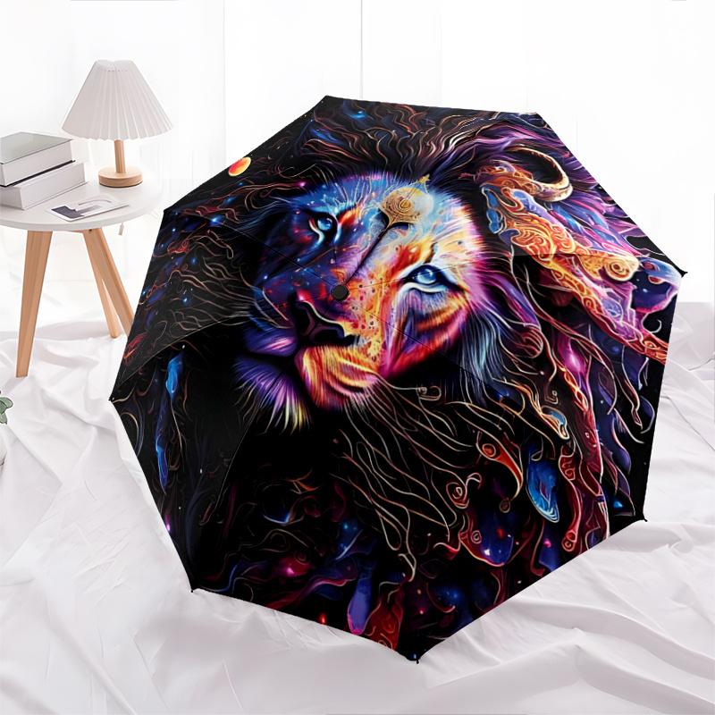 

1pc Galactic Majesty Automatic Opening and Closing Umbrella, Lightweight 3-Fold, With Cute Cartoon Characters, Suitable for Home, Outdoor and Dai