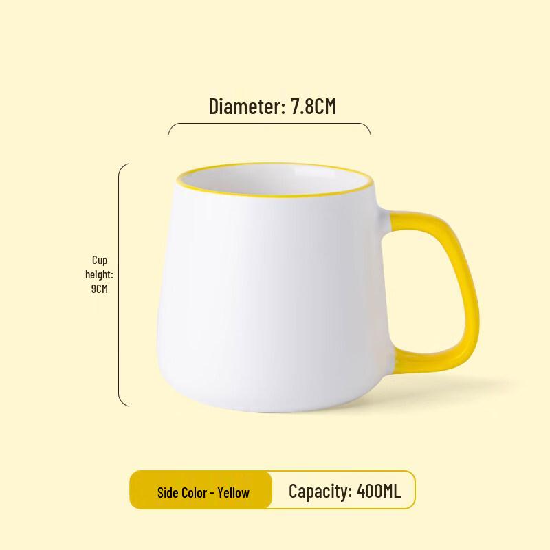 ZISIZ Ceramic Coffee & Tea Mug with Lid & Spoon Set