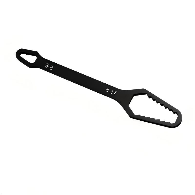 

2 шт. Многофункциональный черный Torx-ключ - Регулируемый самозатягивающийся двусторонний ключ с отверстием 3-17 мм, толщиной 5 мм, прочная конструкция и портативная ручка чёрный