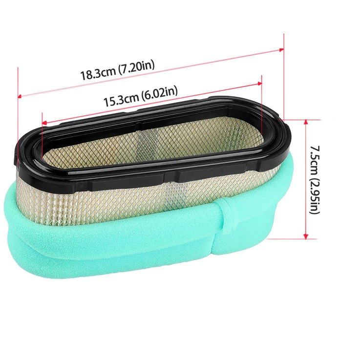 Lot de 2 filtres à air compatibles Briggs & Stratton 496894S – pour tondeuse thermique