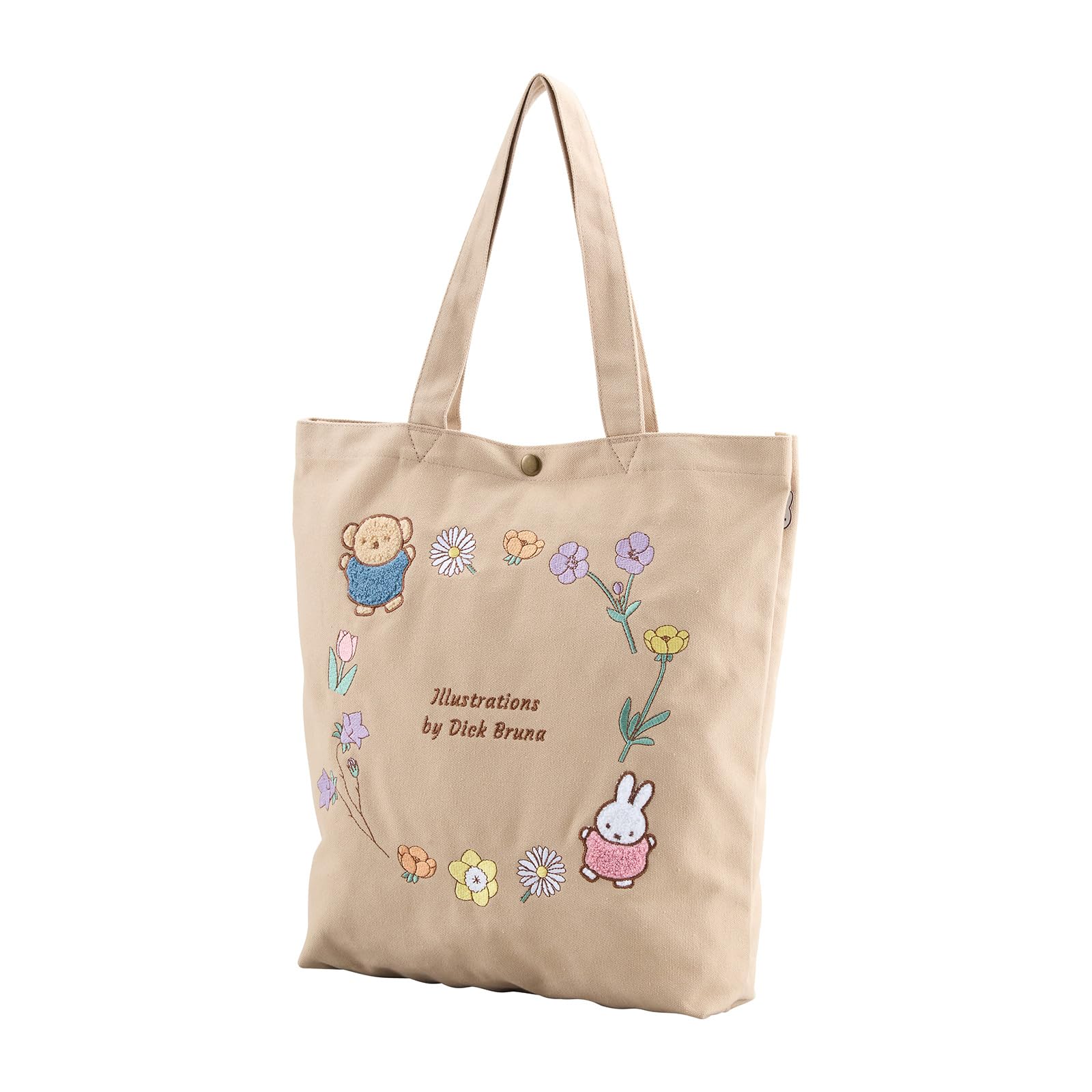

Hapitas Miffy Tote Bag 6009P Miffy B279 Embroidered Natural Flower Wreath