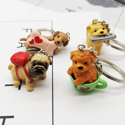 Portafogli portachiavi per bambini e ragazze in resina a forma di cucciolo