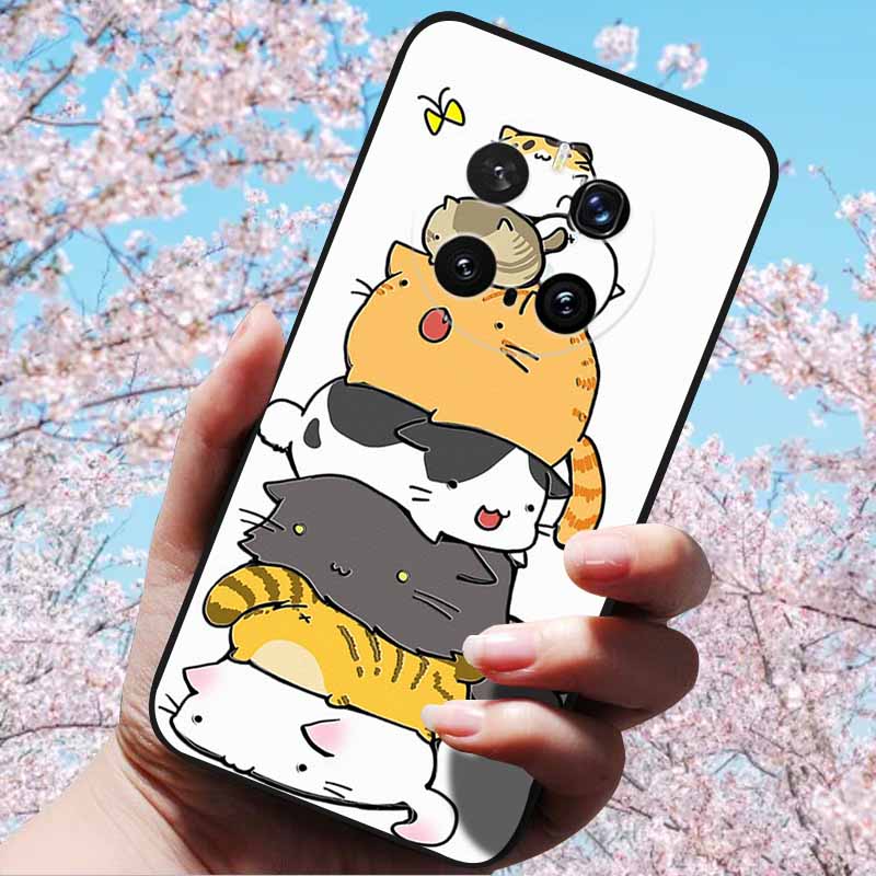 For Honor Magic7 Pro / Magic7 5G Cases 3D Relief Flower Emboss Soft Silicone For Magic7 Pro Magic 7 3D Cartoon Back Cover Cases