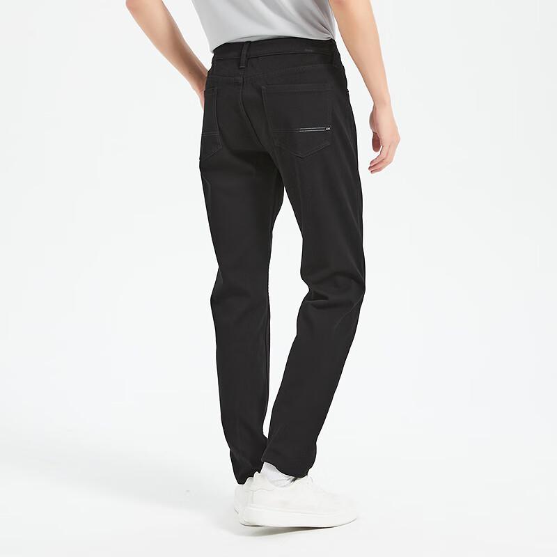Lilanz Men's Tech Black High-Stretch Easy Care Washed Jeans