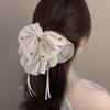 Polka Dot Bow Claw Clip: Elegant Women's Hair Accessory
