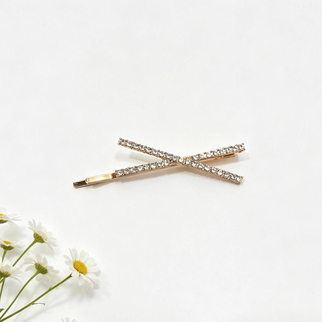 Versatile Rhinestone Hair Clip for Women - Elegant Side Bangs Accessory