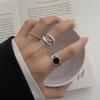 Korean-Japanese Style Retro Ruili Women's Open Design Irregular Ring for Index and Pinky Finger