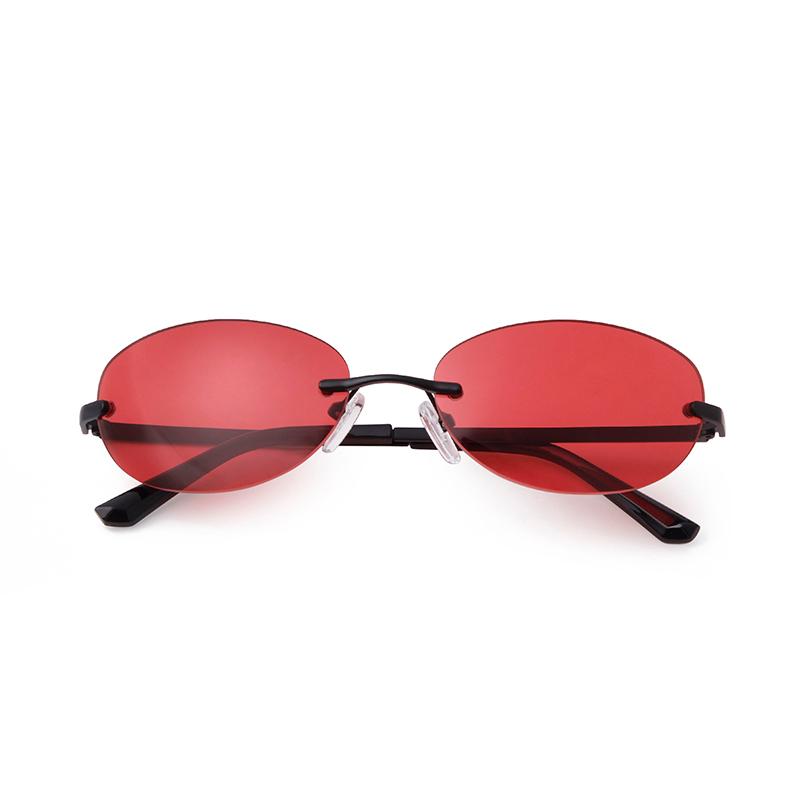 Y2K Oval Sunglasses for Women Men Futurist Frameless Sun Glasses Cycling Sports Glasses S8765