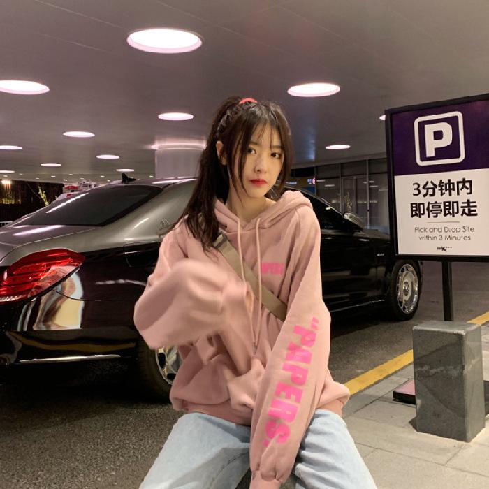 Ins Super Fire Fleece Thickened Sweater Women's Autumn and Winter Oversize Hooded Jacket Korean Version Tide Lazy On Clothes