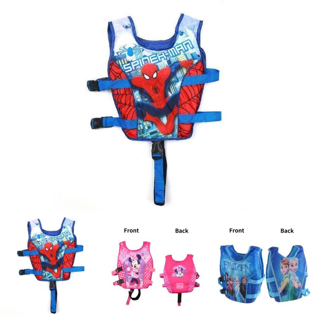 Schwimmweste für Kinder mit Muskelmotiv für Wasseraktivitäten, bedruckt mit Cartoon-Print, Polyestergewebe