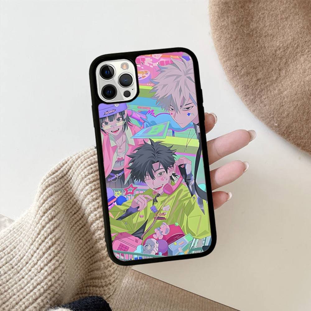 Healing Anime L-Link C-Click PC+TPU Phone Case For IPhone 17 16 15 14 13 12 11 Pro Max Plus Kawaii Cartoon Cover