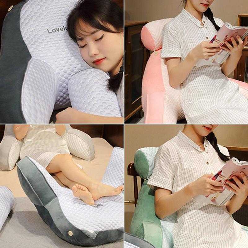 Ice Silk Pregnant Women's Bedside Cushions Waist Pillows Bedside Soft Large Backrest Waist Cushion Triangular Reading Pillow