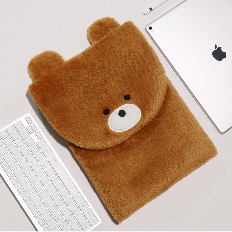 Li Shen Plush Embroidered Animal Tablet & Laptop Sleeve