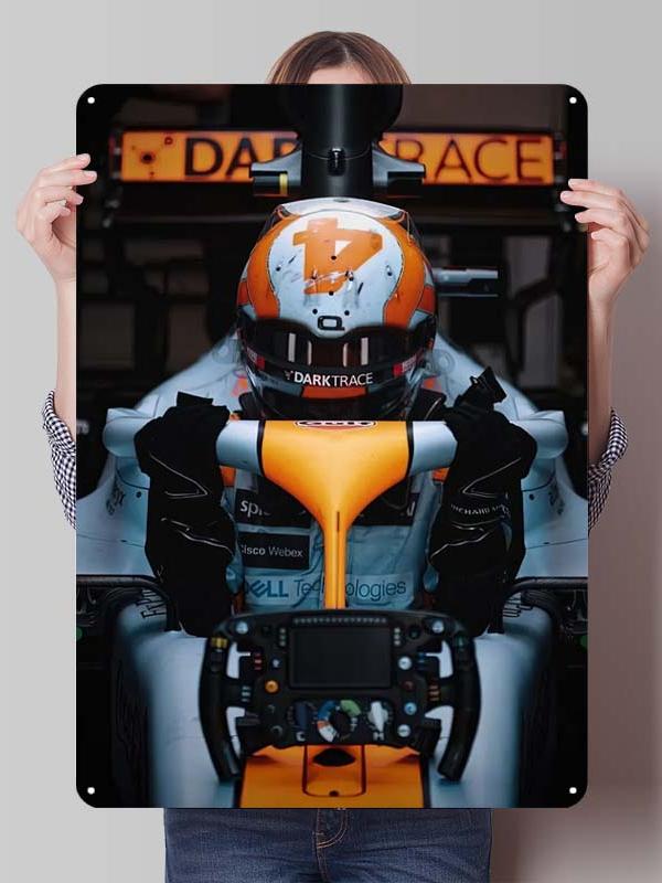 Lando Norris Racer Posters F1 Racing Metal Signs Gaming Room Decoration Custom Tin Plates for Wall Art Decoration Retro Decor