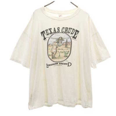 JERZEES 90s Made In USA Old TEXAS CRUDE Short Sleeve T-shirt Men's Used