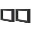 Washbasin Mounting Brackets 2 pcs Black Rectangular Steel