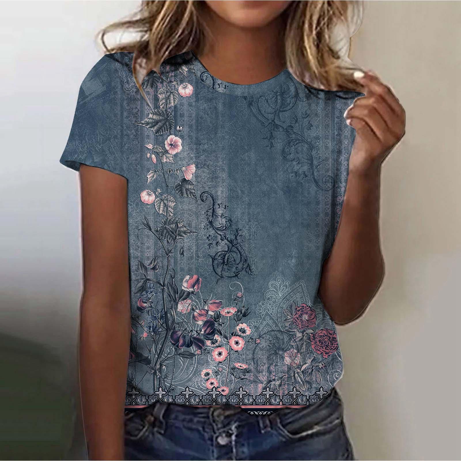 

Футболка большого размера Street Trend, женская летняя повседневная свободная футболка с коротким рукавом и 3D-принтом M