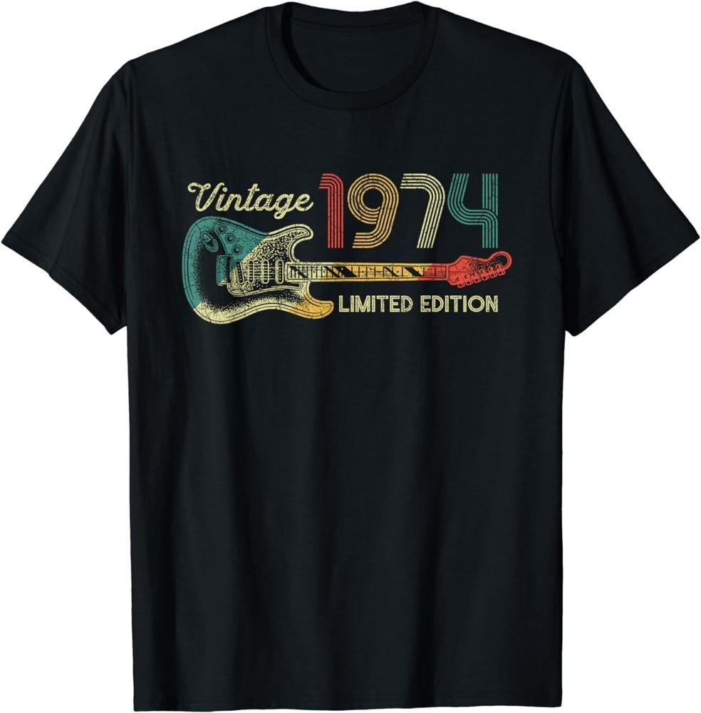 

Guitar Lover 48 Year Old ideas Vintage 1974 Limited Edition Gift Unisex T-Shirt XL