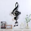 Creative Fashion Music Symbols Living Room Swing Wall Clock Home Decoration Simple Clock Modern Design Silent Swing Wall Clock