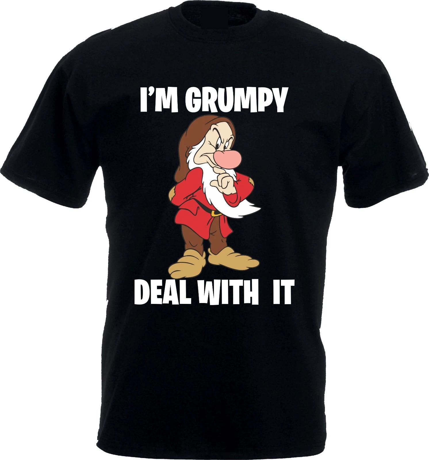 Grumpy tshirt Funny Tshirt Meme T Shirt Dwarft t shirt Cartoon tee gift top 2 XL
