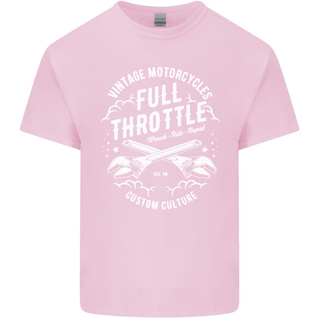 Full Throttle Motorcycle Biker Motorbike Unisexs Light Cotton TShirt