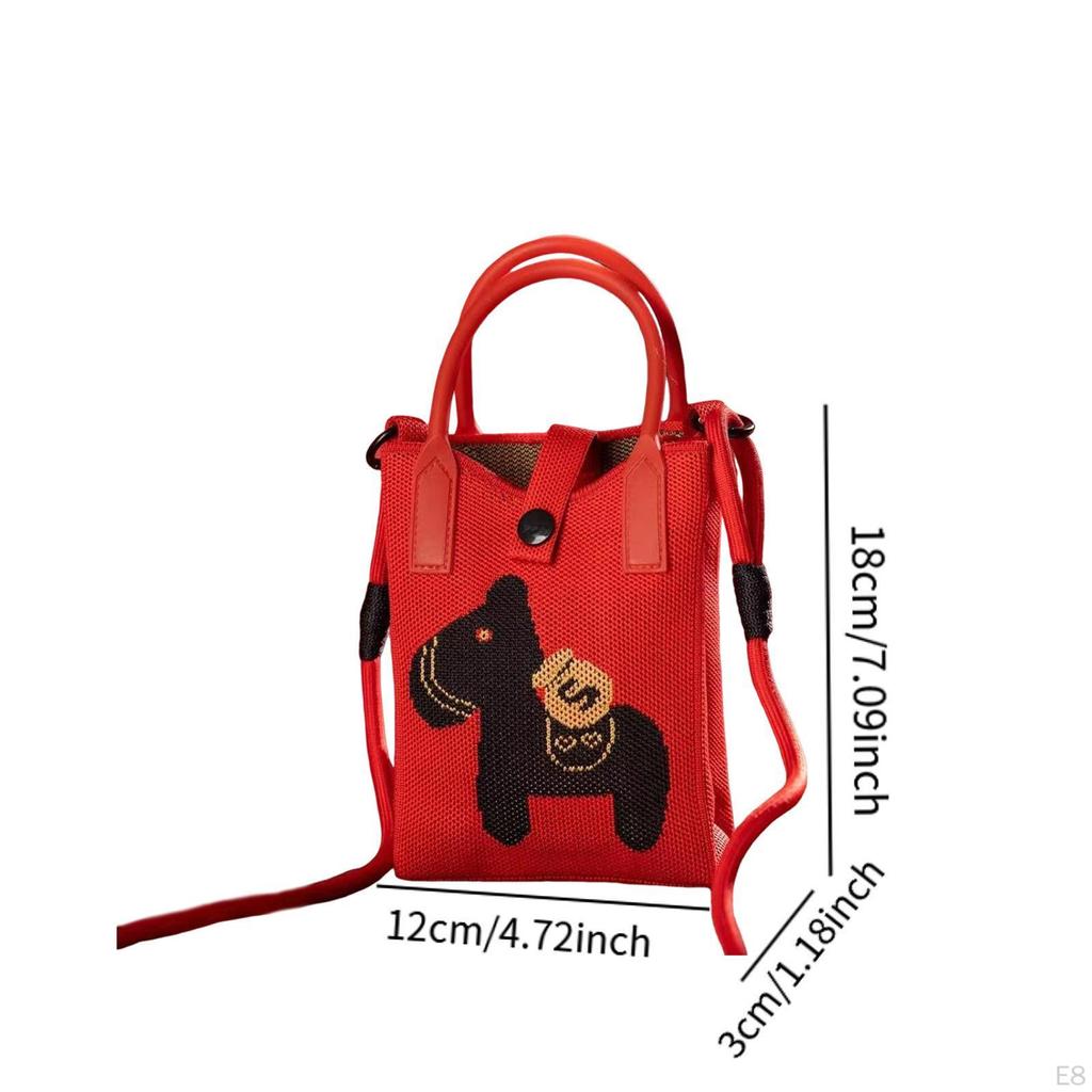 Crossbody Bag Shoulder Mini Phone Handbag with Festive Design And Polyester Material