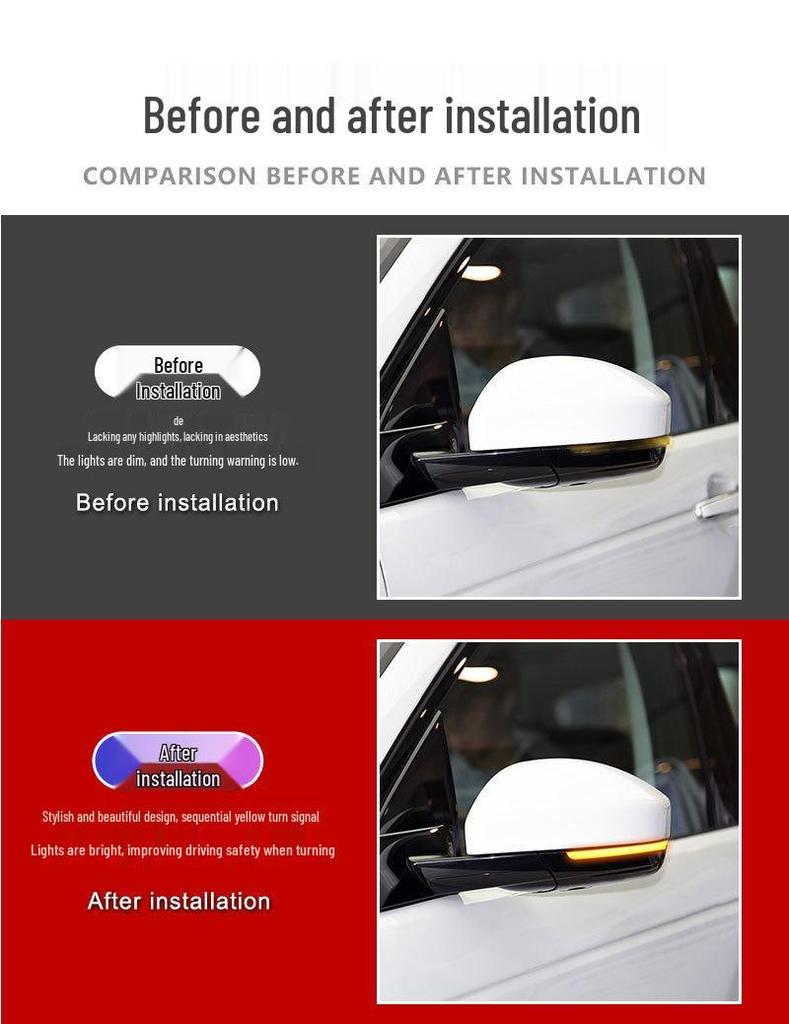 Land Rover Discovery Sport/Evoque Rearview Mirror Dynamic Blue DRL Sequential Turn Signal