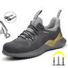 Mode Arbeits-Sneaker Sicherheit Unzerstörbare Schuhe Stahlkappe Arbeitssicherheitsstiefel Durchstichsichere Sicherheitsschuhe Arbeitsstiefel Herrenschuhe Schuhwerk