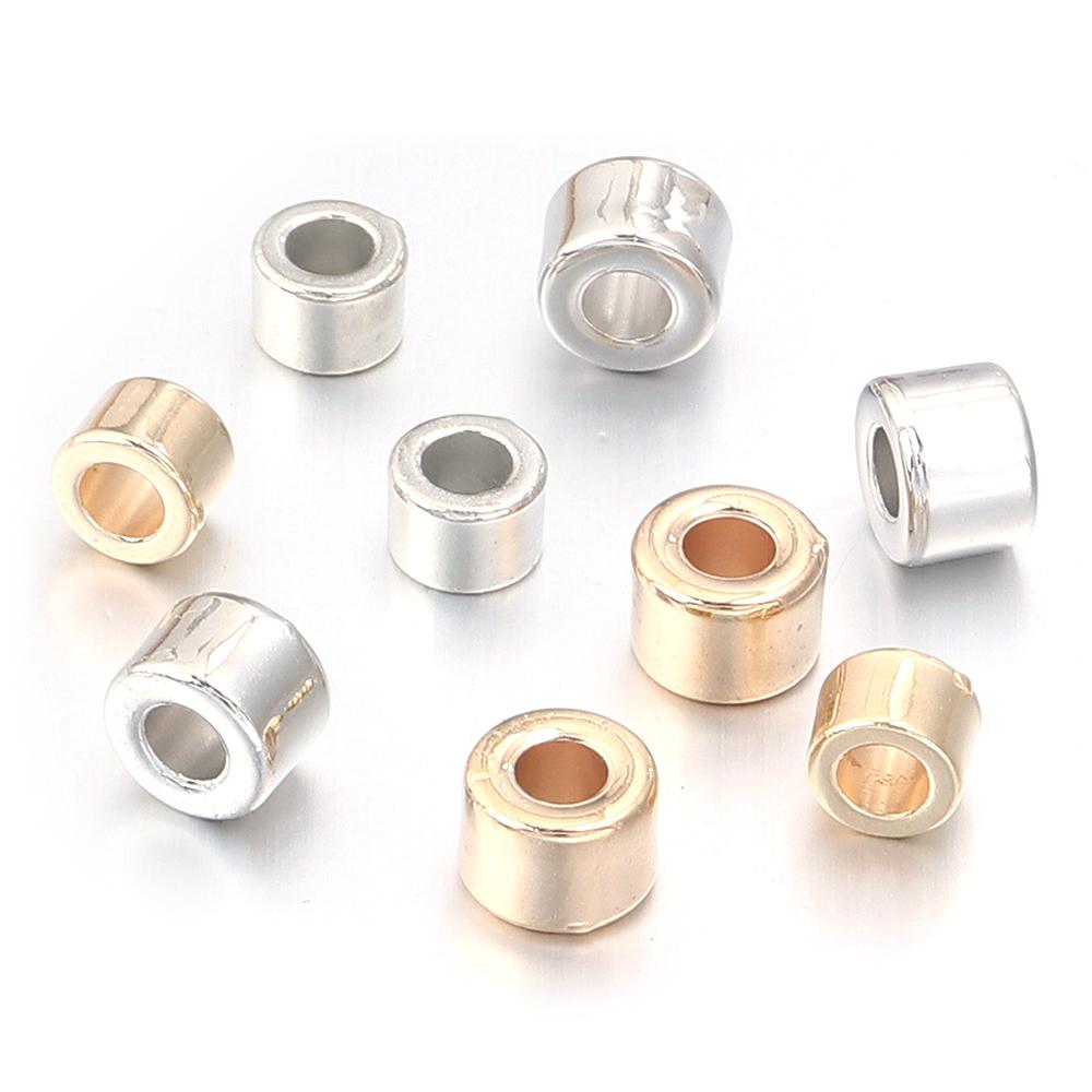 100pcs CCB Spacer Beads Cylindrical Plastic Loose Beads For Jewelry Making DIY Handmade Bracelets Necklace Accessories Wholesale