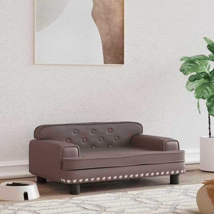 VidaXL Dog Bed Brown 70x45x30 Cm Faux Leather 171891