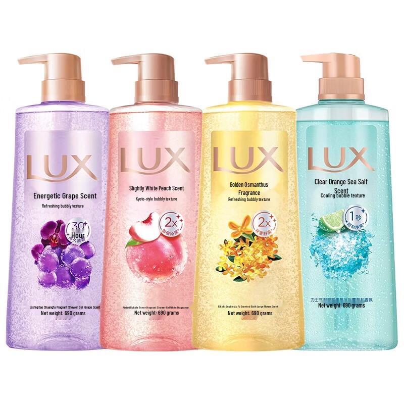 LUX Bubble Refreshing White Peach Scent Shower Gel