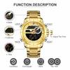 9163 Men Fashion Sport Wrist Watch Steel Waterproof Dual Display Luxury Watches Relogio Masculino Digital Quartz Watch