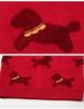 Girls' 2025 Red Cartoon Knit Sweater - Cozy & Stylish Autumn/Winter Top